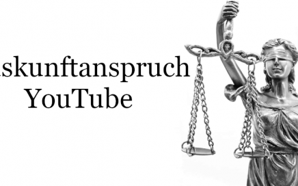 Auskunftsanspruch YouTube