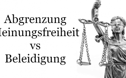 Meinungsfreiheit Beleidigung