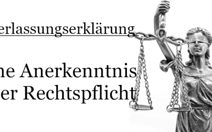 Unterlassungserklärung ohne Anerkenntnis einer Rechtspflicht