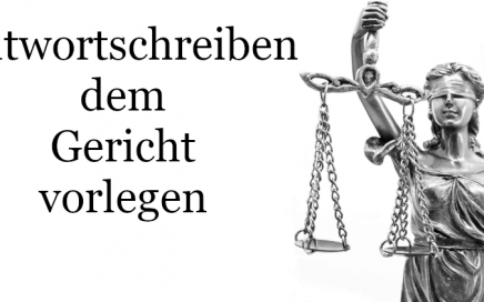 Antwortschreiben Gericht