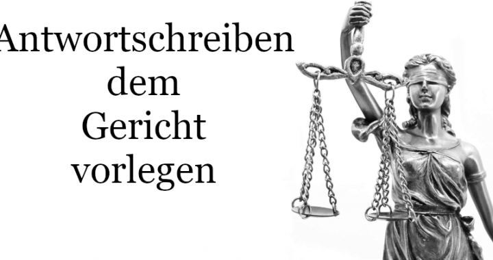 Antwortschreiben Gericht