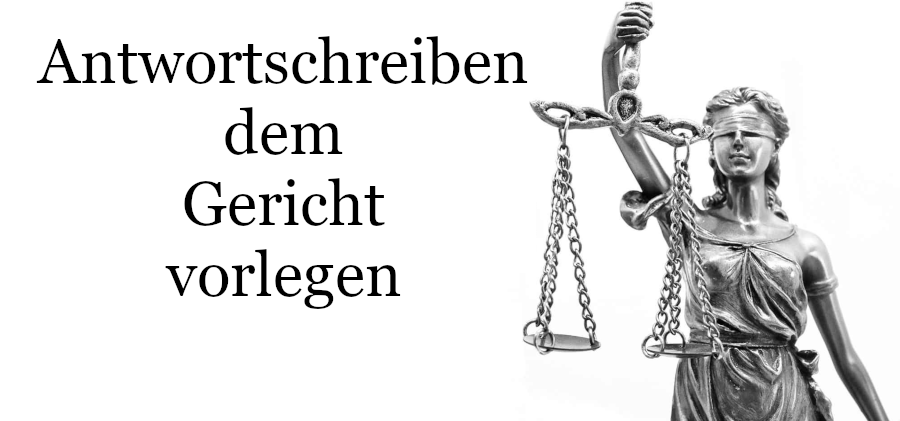 Antwortschreiben Gericht