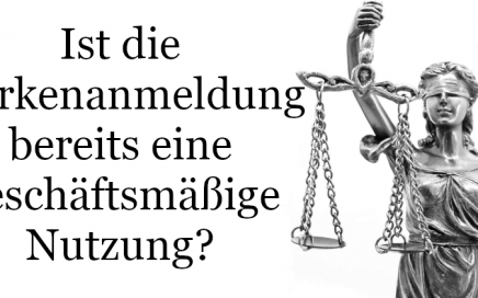 Markenanmeldung geschäftsmäßige Nutzung