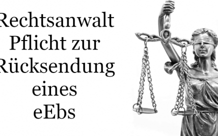 Pflicht zur Rücksendung eines eEBs