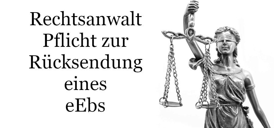 Pflicht zur Rücksendung eines eEBs