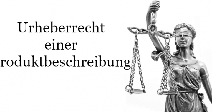 Urheberrecht Produktbeschreibung