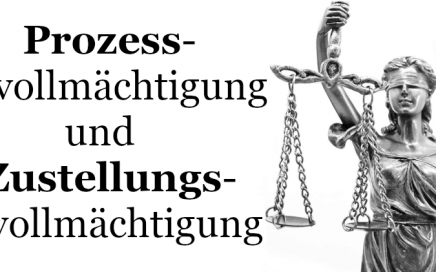 Prozessbevollmächtigung Zustellungsbevollmächtigung