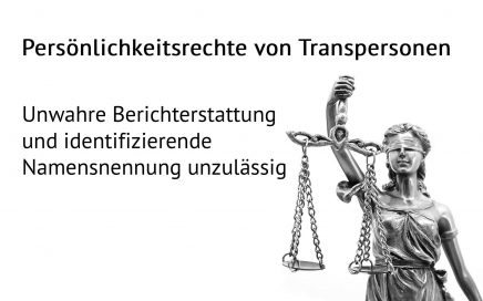 Persönlichkeitsrechte von Transpersonen