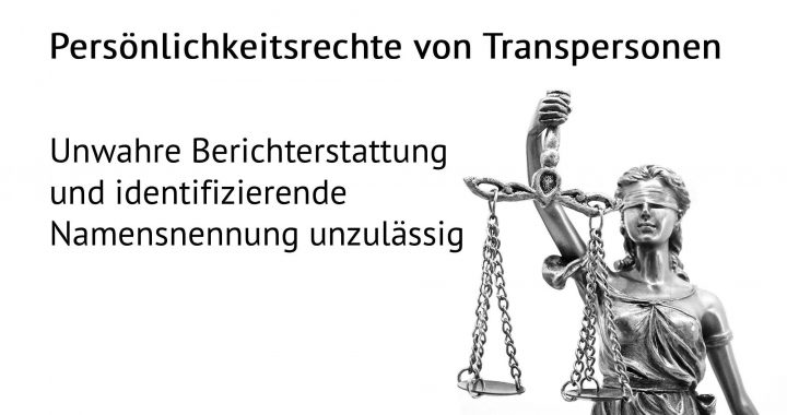 Persönlichkeitsrechte von Transpersonen